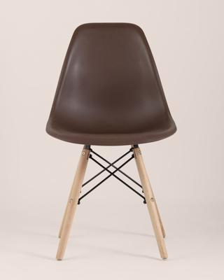 Комплект Stool Group Стул Eames Style DSW коричневый x4 (разборный каркас) арт. УТ000037606
