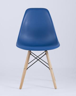 Комплект Stool Group Стул Eames Style DSW синий x4 (разборный каркас) арт. УТ000037610