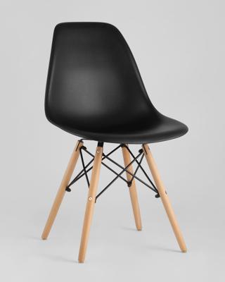 Комплект Stool Group Стул Eames Style DSW черный x4 (разборный каркас) арт. УТ000037613