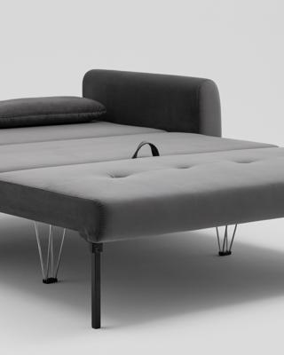 Диван Stool Group Диван-кровать прямой Барнаби велюр серый арт. УТ000040006