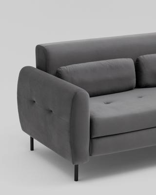 Диван Stool Group Диван-кровать прямой Барнаби велюр серый арт. УТ000040006
