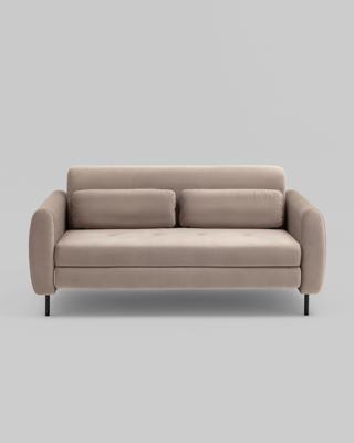 Диван Stool Group Диван-кровать прямой Барнаби велюр светло-серый арт. УТ000040005