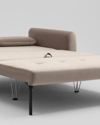 Диван Stool Group Диван-кровать прямой Барнаби велюр светло-серый арт. УТ000040005