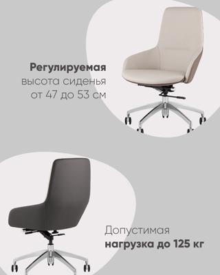 Кресло компьютерное TopChairs Кресло руководителя TopChairs Soulo светло-серый, серый арт. УТ000039418