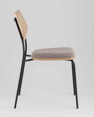 Стул Stool Group Стул обеденный Casey серо-коричневый с бежевой экокожей арт. УТ000039573