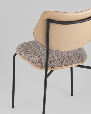 Стул Stool Group Стул обеденный Casey серо-коричневый с бежевой экокожей арт. УТ000039573