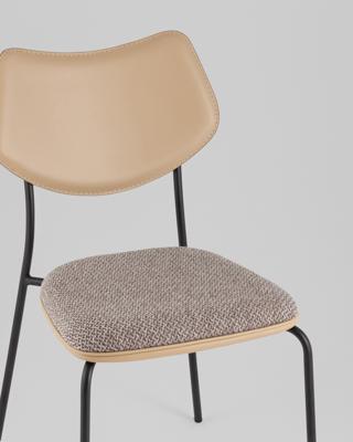 Стул Stool Group Стул обеденный Casey серо-коричневый с бежевой экокожей арт. УТ000039573