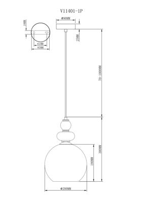 Подвесной светильник Moderli Светильник подвесной Moderli V11401-1P Tamina арт. УТ000040213