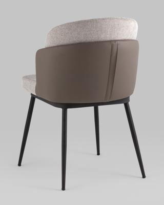 Комплект Stool Group Стул Пенелопа рогожка серый с серой экокожей 2 шт. арт. УТ000041044