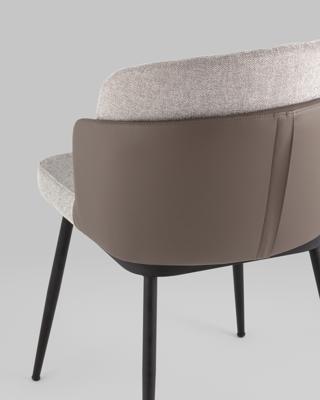 Комплект Stool Group Стул Пенелопа рогожка серый с серой экокожей 2 шт. арт. УТ000041044
