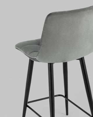 Стул полубарный Stool Group Стул полубарный Джанго велюр серый 2 шт. арт. УТ000038497