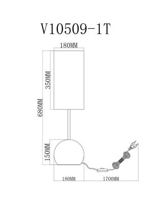 Лампа Moderli Лампа настольная Moderli V11589-1T Flint арт. УТ000040427