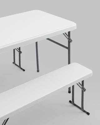 Стол Stool Group Комплект стола и двух скамеек Кейт белый арт. УТ000036671