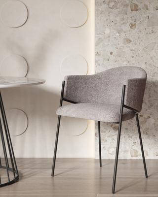 Стул Stool Group Стул Brace букле серый арт. УТ000039132