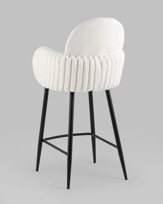 Стул полубарный Stool Group Стул полубарный Wave Stripes букле белый арт. УТ000039363