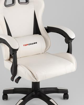 Геймерское кресло TopChairs Кресло спортивное TopChairs Phantom бело-черный арт. УТ000039470