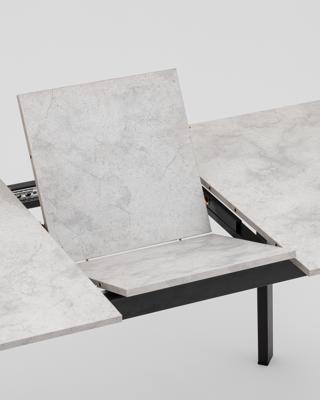 Стол Stool Group Стол Batu new 120-160/80/76 столешница ЛМДФ ароза светлая подстолье металл черный арт. УТ000041938