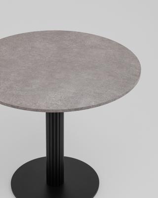 Стол Stool Group Стол круглый Фризбин D90, столешница МДФ сегни темный, основание металл черный арт. УТ000041629