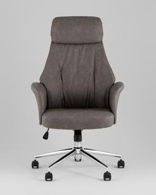 Офисное кресло TopChairs Кресло офисное TopChairs Neoma серый экокожа арт. УТ000041775