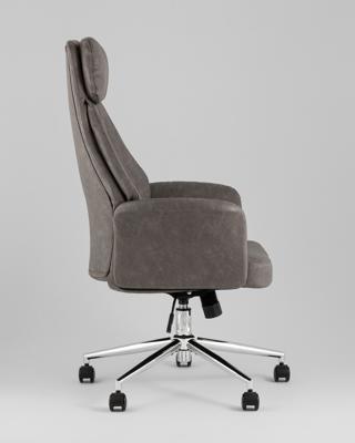 Офисное кресло TopChairs Кресло офисное TopChairs Neoma серый экокожа арт. УТ000041775