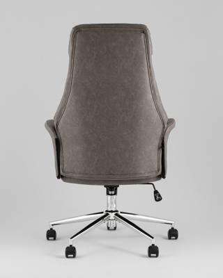Офисное кресло TopChairs Кресло офисное TopChairs Neoma серый экокожа арт. УТ000041775