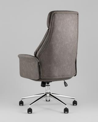 Офисное кресло TopChairs Кресло офисное TopChairs Neoma серый экокожа арт. УТ000041775