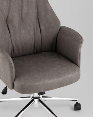 Офисное кресло TopChairs Кресло офисное TopChairs Neoma серый экокожа арт. УТ000041775