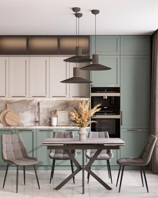 Стол Stool Group Стол раскладной Marmer 120-180*80*76 керамика антрацит арт. УТ000039729