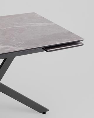 Стол Stool Group Стол раскладной Marmer 120-180*80*76 керамика антрацит арт. УТ000039729