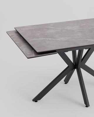 Стол Stool Group Стол раскладной Marmer 120-180*80*76 керамика антрацит арт. УТ000039729