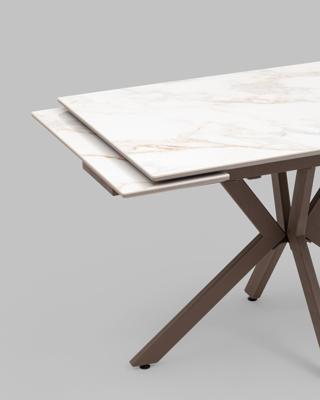 Стол Stool Group Стол раскладной Marmer 120-180*80*76 керамика капучино арт. УТ000039730