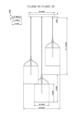 Подвесной светильник Moderli Светильник подвесной Moderli V11850-3P Inari арт. УТ000041867
