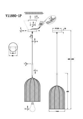 Подвесной светильник Moderli Светильник подвесной Moderli V11880-1P Yarn арт. УТ000041799