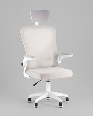 Офисное кресло TopChairs Кресло офисное TopChairs Core серый с подголовником пластик белый арт. УТ000041968