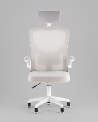 Офисное кресло TopChairs Кресло офисное TopChairs Core серый с подголовником пластик белый арт. УТ000041968