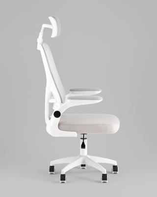 Офисное кресло TopChairs Кресло офисное TopChairs Core серый с подголовником пластик белый арт. УТ000041968
