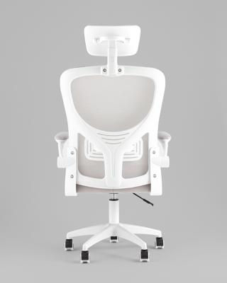 Офисное кресло TopChairs Кресло офисное TopChairs Core серый с подголовником пластик белый арт. УТ000041968