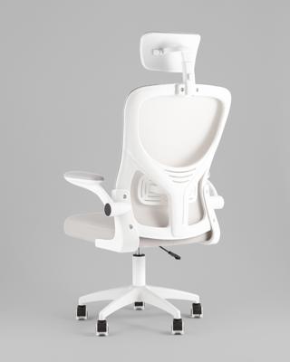 Офисное кресло TopChairs Кресло офисное TopChairs Core серый с подголовником пластик белый арт. УТ000041968