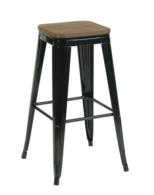 Стул барный Stool Group Стул барный TOLIX черный глянцевый + темное дерево KD 4 шт. арт. УТ000042402