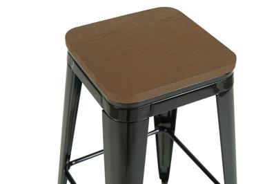 Стул барный Stool Group Стул барный TOLIX черный глянцевый + темное дерево KD 4 шт. арт. УТ000042402