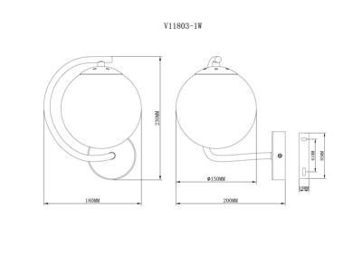 Бра Moderli Светильник настенный Moderli V11803-1W Circle арт. УТ000042170