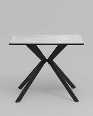 Стол Stool Group Стол Мармер мини нераскладной 90х60х75 см, столешница IT.MID.GRAY, подстолье металл черный арт. УТ000042617