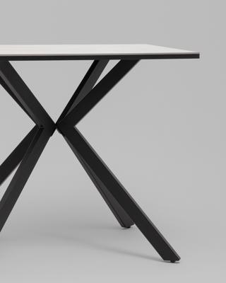 Стол Stool Group Стол Мармер мини нераскладной 90х60х75 см, столешница IT.MID.GRAY, подстолье металл черный арт. УТ000042617