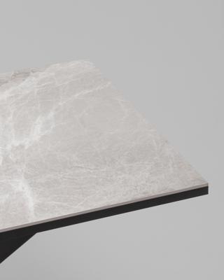 Стол Stool Group Стол Мармер мини нераскладной 90х60х75 см, столешница IT.MID.GRAY, подстолье металл черный арт. УТ000042617