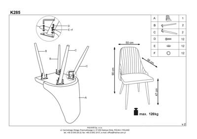 Стул Halmar Стул кухонный Halmar K285 (бежевый) арт. V-CH-K/285-KR-BEZOWY