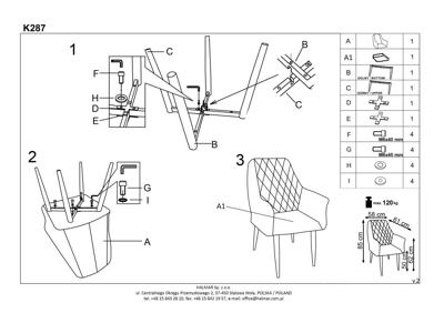 Стул Halmar Стул HALMAR K287 серый/бук арт. V-CH-K/287-KR-POPIEL