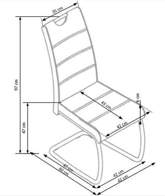 Стул Halmar Стул HALMAR K349 серый/хром арт. V-CH-K/349-KR