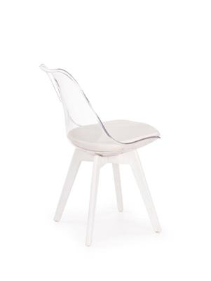 Стул Halmar Стул кухонный Halmar K245 (бесцветный/белый) арт. V-CH-K/245-KR-BIALY