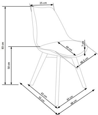 Стул Halmar Стул кухонный Halmar K245 (бесцветный/белый) арт. V-CH-K/245-KR-BIALY