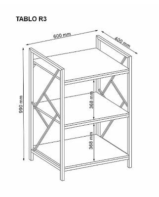 Стеллаж Signal Стеллаж SIGNAL TABLO R3 дуб/т.коричневый, 99/60/40 арт. TABLOR3